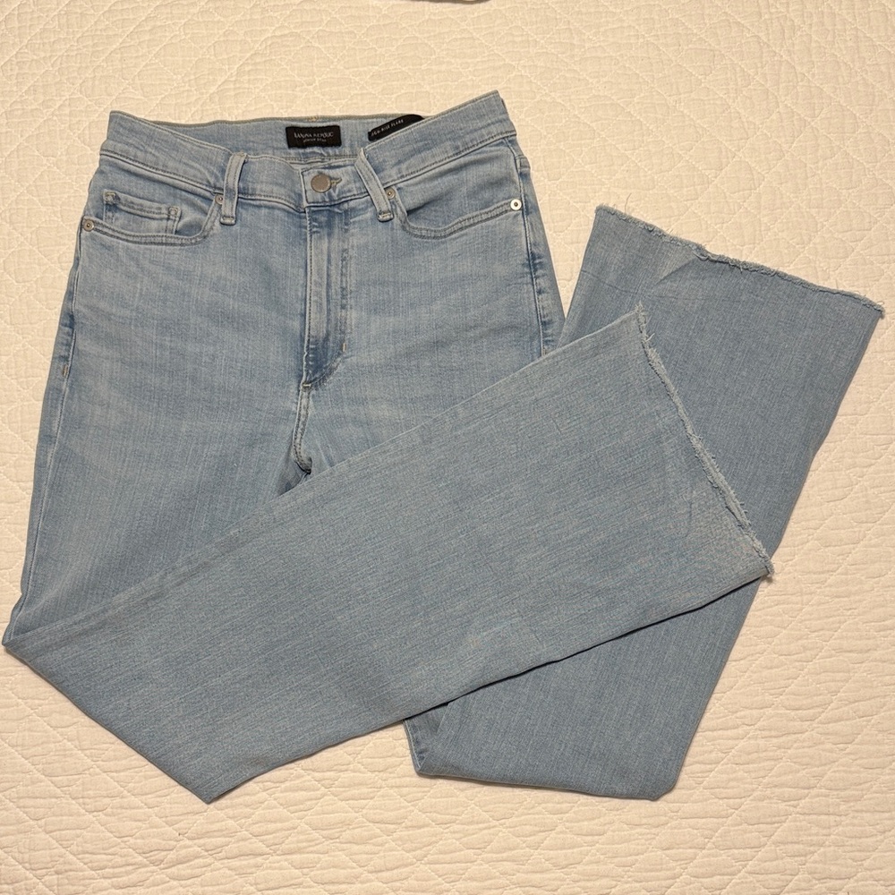 Banana Republic Premium Denim High Rise Flare Leg Jeans